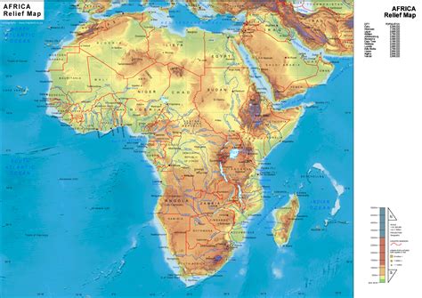 Africa Physical Map - Africa • mappery