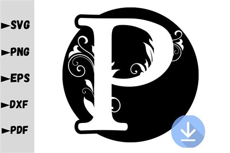 Monogram Letter P Monogram Svg Graphic By Jada Boutique Design