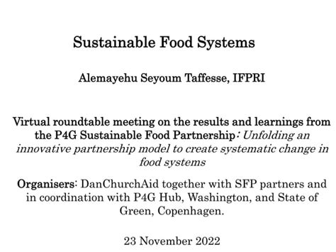 Sustainable Food Systems