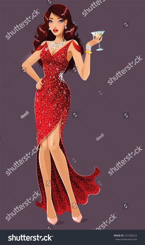 Sexy Busty Brunette Over Royalty Free Licensable Stock Vectors Vector Art Shutterstock