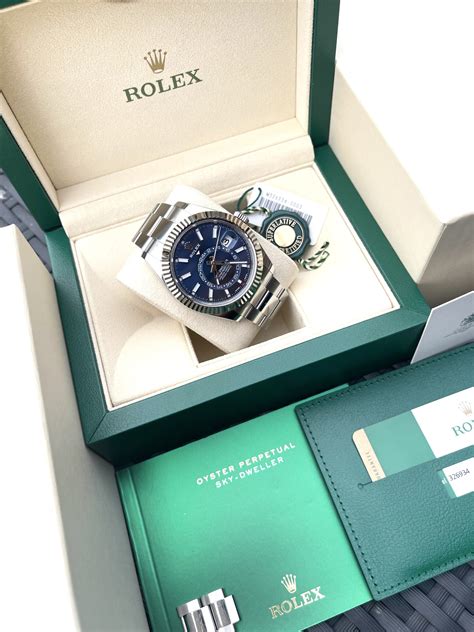 ROLEX SKY-DWELLER BLUE DIAL MODEL 326934 - Carr Watches