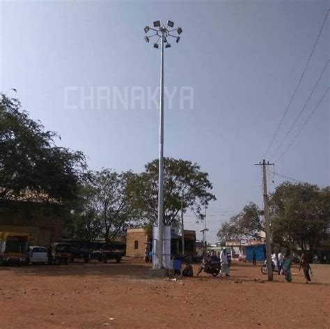 Mild Steel Round Mini Mast Octagonal Lighting Pole For Outdoor 12m At