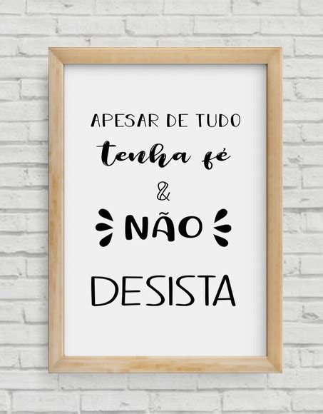 Quadro Decorativo Frase Motivacional N O Desista X Cm No Elo