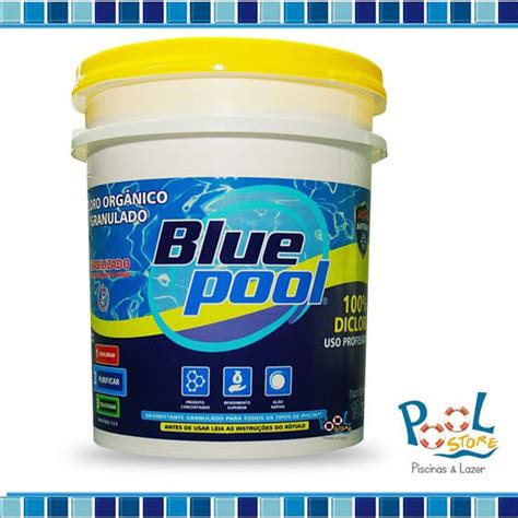 Cloro Blue Pool É Bom - Cloro Orgânico Granulado 100% Dicloro Blue Pool 10Kg - Cloro para ...