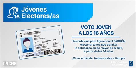 Elecciones C Mo Es El Tr Mite Para Que Voten Los J Venes De A Os