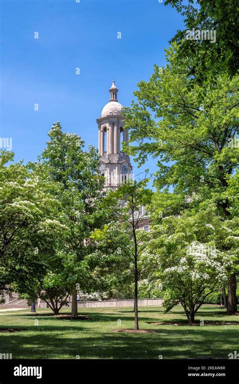 The Old Main Building On The Campus Of Penn State University Stock