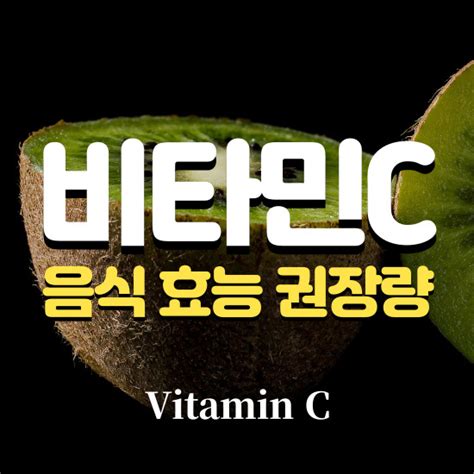 비타민 C 많은 음식 효능 부작용 하루 권장량 메가도스