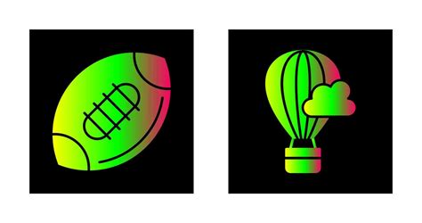 Hot Air Baloon And Football Icon Vector Art At Vecteezy