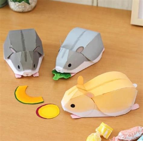 Papermau Djungarian Hamster T Box Papercraft By Yukari Nakayama