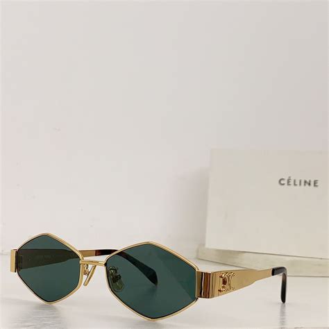 Celine Triomphe Hexagon Frame Gold Tone And Tortoiseshell Acetate Sunglasses Buyonlinebehappy