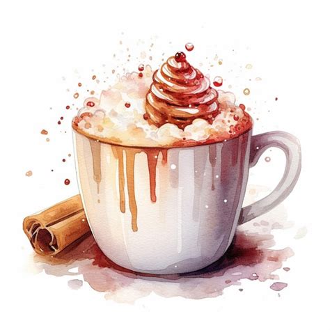 Premium Ai Image There Is A Cup Of Hot Chocolate With Whipped Cream And Cinnamon Generative Ai