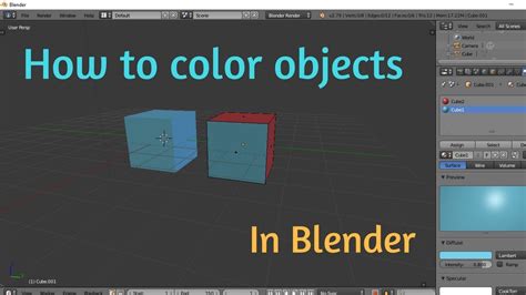 How To Color Objects In Blender Materials In Blender Youtube