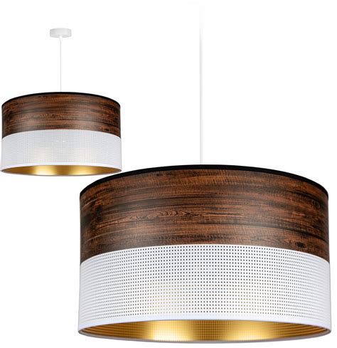 LAMPA WISZĄCA SUFITOWA ŻYRANDOL ABAŻUR WENGE NOWOCZESNA LOFT LED AB 40