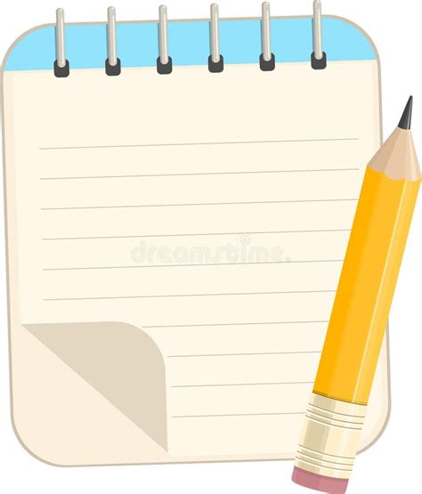 Notebook And Pencil Stock Vector Illustration Of Paper 12312352