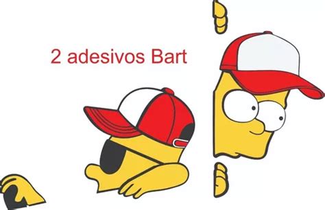 2 Adesivos Barth Simpson Boné Motorista E Carona automotivo