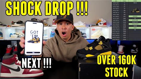 Shock Drop Jordan Thunder Over K Stock On Nike Snkr App Lost