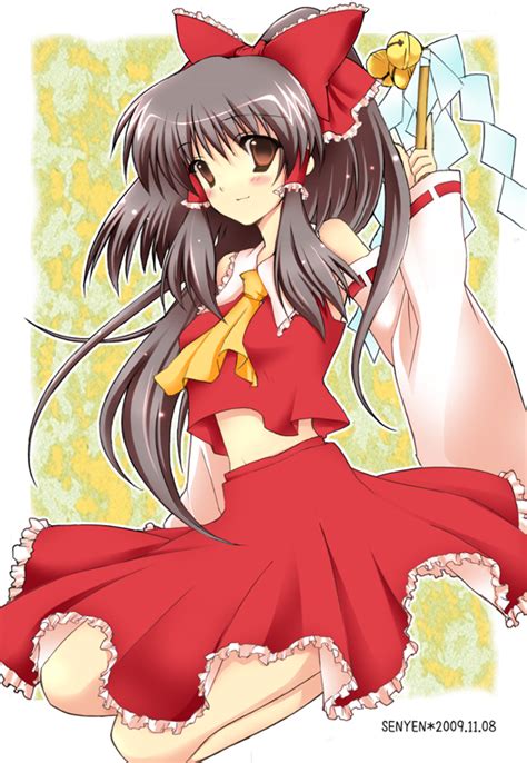 Hakurei Reimu Touhou Drawn By Senyen Danbooru