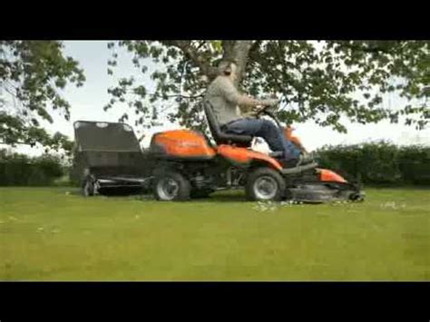 Husqvarna 300 Series Rider With Sweep Attachment YouTube