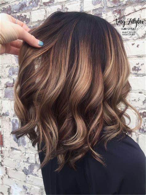 Hazelnut Hair Color Balayage Hair Dark Short Hair Balayage Brunette