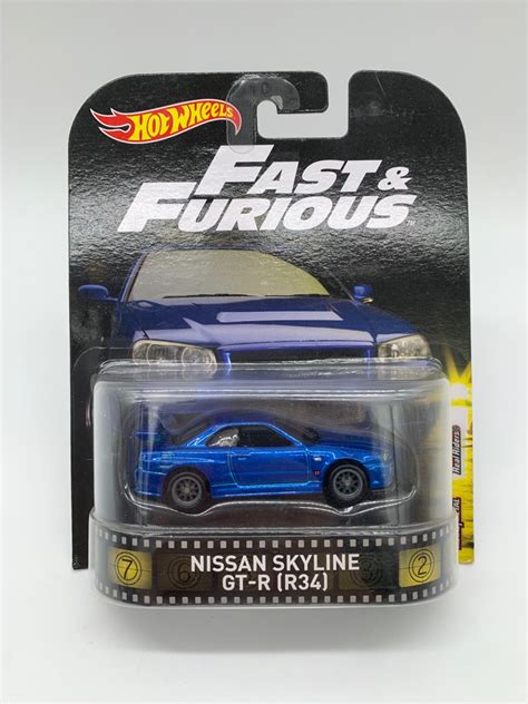 Hot Wheels Retro Entertainment Fast Furious Nissan Skyline GT R Hobbies Toys Toys