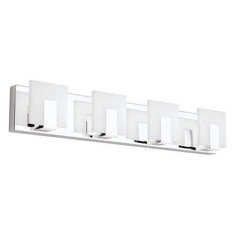 Aipsun 4 Lights Dimmable Modern Led Vanity Light For Bathroom Frosted White Acrylic Chrome Up