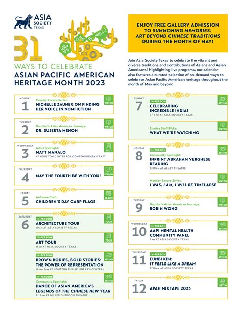 31 Ways to Celebrate Asian Pacific American Heritage Month 2023 by Asia Society Texas - Issuu