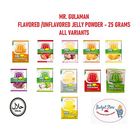gulaman unflavoredflavored jelly powder  variants  grams