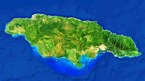 Premium Photo 4k Jamaica Island Map High Resolution Satellite View With No Border Widescreen