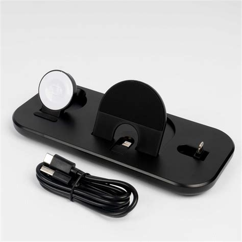 Зарядная станция APPLE 3 в 1 "Wireless Station А32" черная / белая: 810 ...