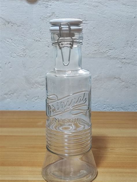 1 Liter Mason Glass Drinking Bottle Airtight Glass Lazada Ph