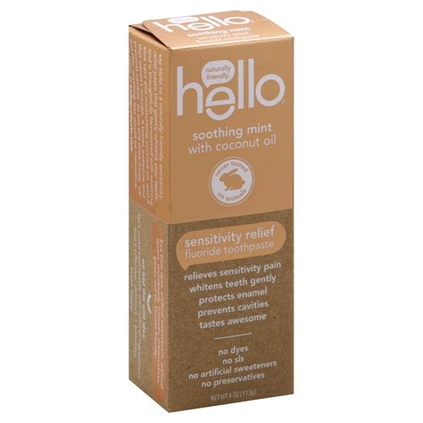 Hello Sensitivity Relief Soothing Mint Fluoride Toothpaste 4 Oz Shipt