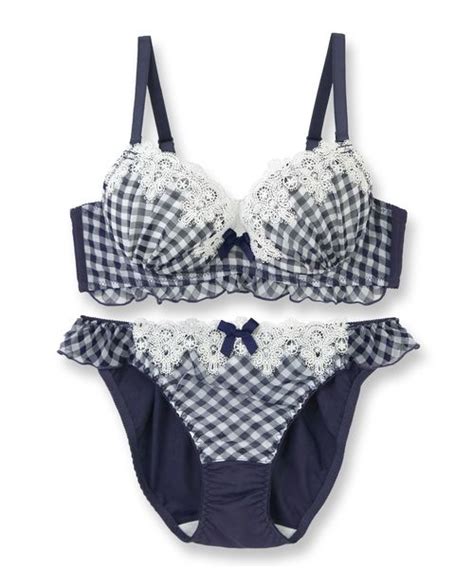 fran de lingerie ブラジャー ショーツセット Ghingham Chiffon ギンガムシフォン ブラショーツセット B G カップ ZOZOTOWN Yahoo