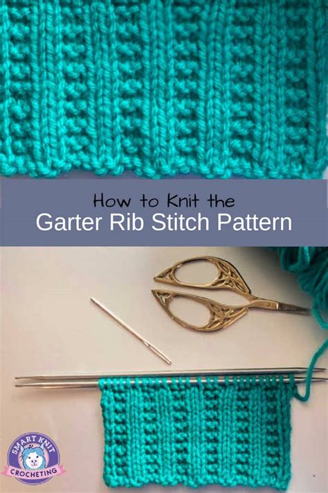 Garter Rib Stitch Pattern Beginner Friendly Tutorial