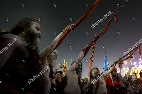 Indian Naga Sadhus Naked Holy Men Editorial Stock Photo Stock Image Shutterstock