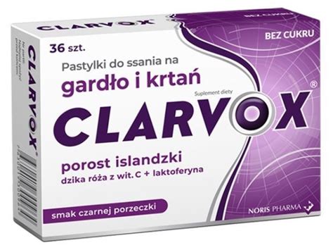 Clarvox X 36 Pastylki Do Ssania O Smaku Czarnej Porzeczki Cena