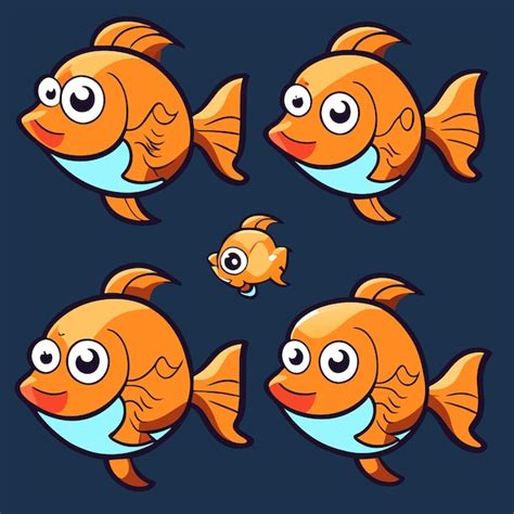 Premium Vector Fish Game Character Illustrations Eps Collection