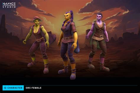 Modular Fantasy Stylized Orc Female D Characters Unity Asset Store