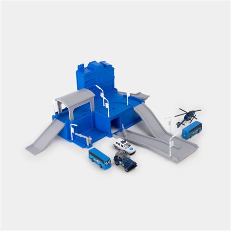 Estación de policía con accesorios