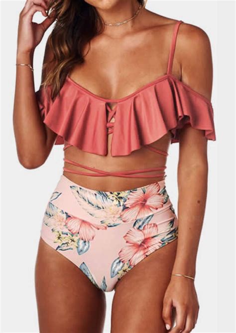 Floral Layered Sexy Bikini Set Fairyseason