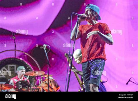 Red Hot Chili Peppers Anthony Kiedis Flea Chad Smith Live In Buenos Aires Argentina Stock