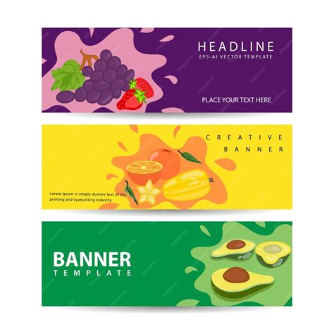 premium vector fresh fruit banner  juice market  fruit splash