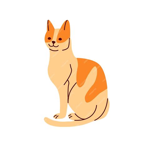 Premium Vector | Cute funny domestic animal or pet adorable sitting