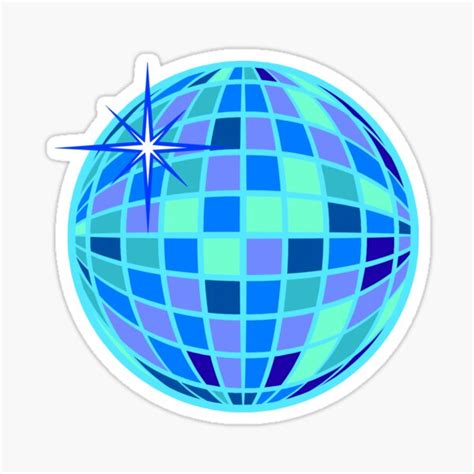 Disco Ball Blue Sticker For Sale By Shtem Redbubble