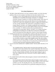 Sex At Dawn Questions Eng Docx Eileen Glynn Roxbury Community College Eng S English