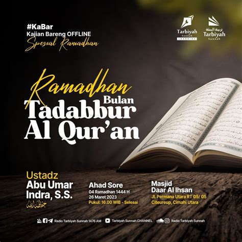 Ramadhan Bulan Tadabbur Al Qur An Ustadz Abu Umar Indra S S