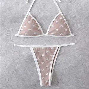 Swim Mesh White Nude Heart High Hip Bikini Poshmark