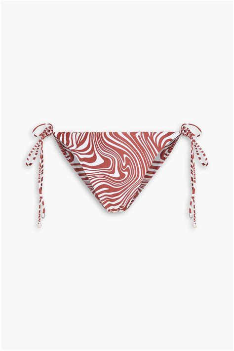 FAITHFULL Ambra Zebra Print Stretch ECONYL Bikini Briefs THE OUTNET