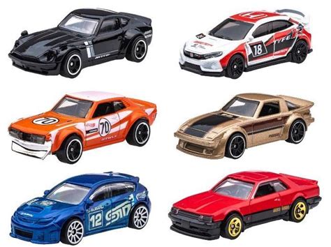Modelo Escala Import Theme Multipack Cars Set Hot Wheels Japoneses Cash Juguetes