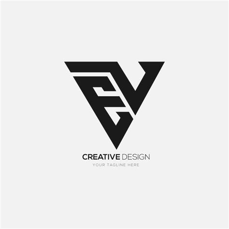 Premium Vector Triangle Letter E V Or V E Elegant Logo