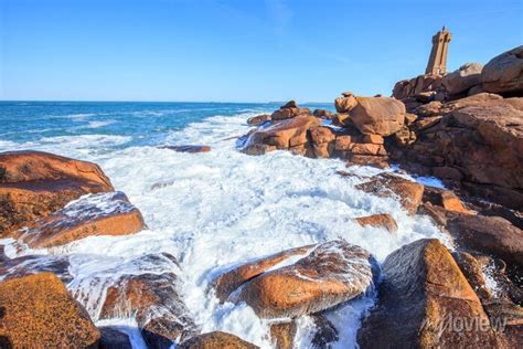 Phare De Ploumanach Phare De Mean Ruz C Te De Granit Rose Adesivos